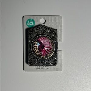 Jolli Molli Phone Grip with Pink and Leopard Design